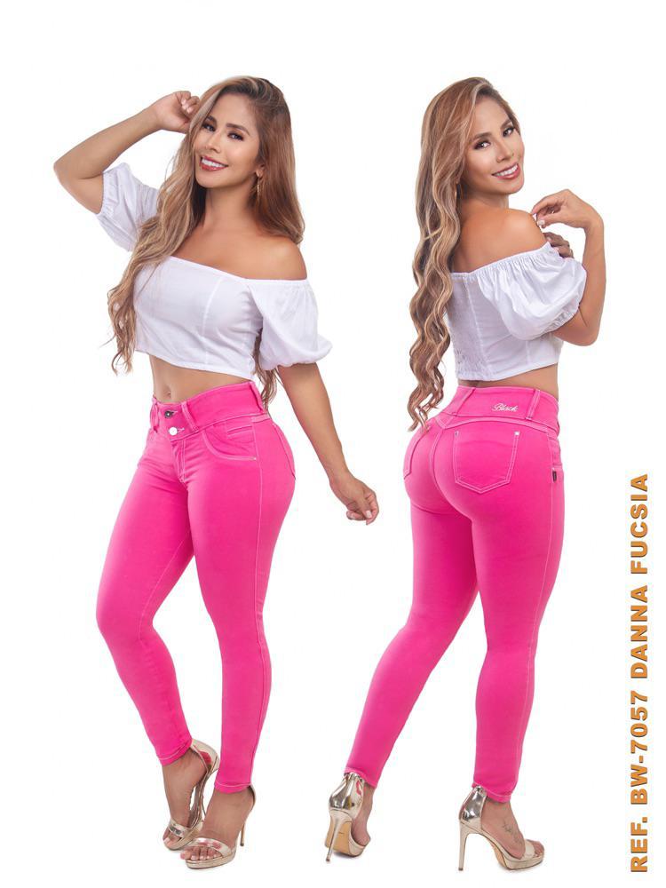 Jeans Levantacola Rosa Fucsia REF 7057