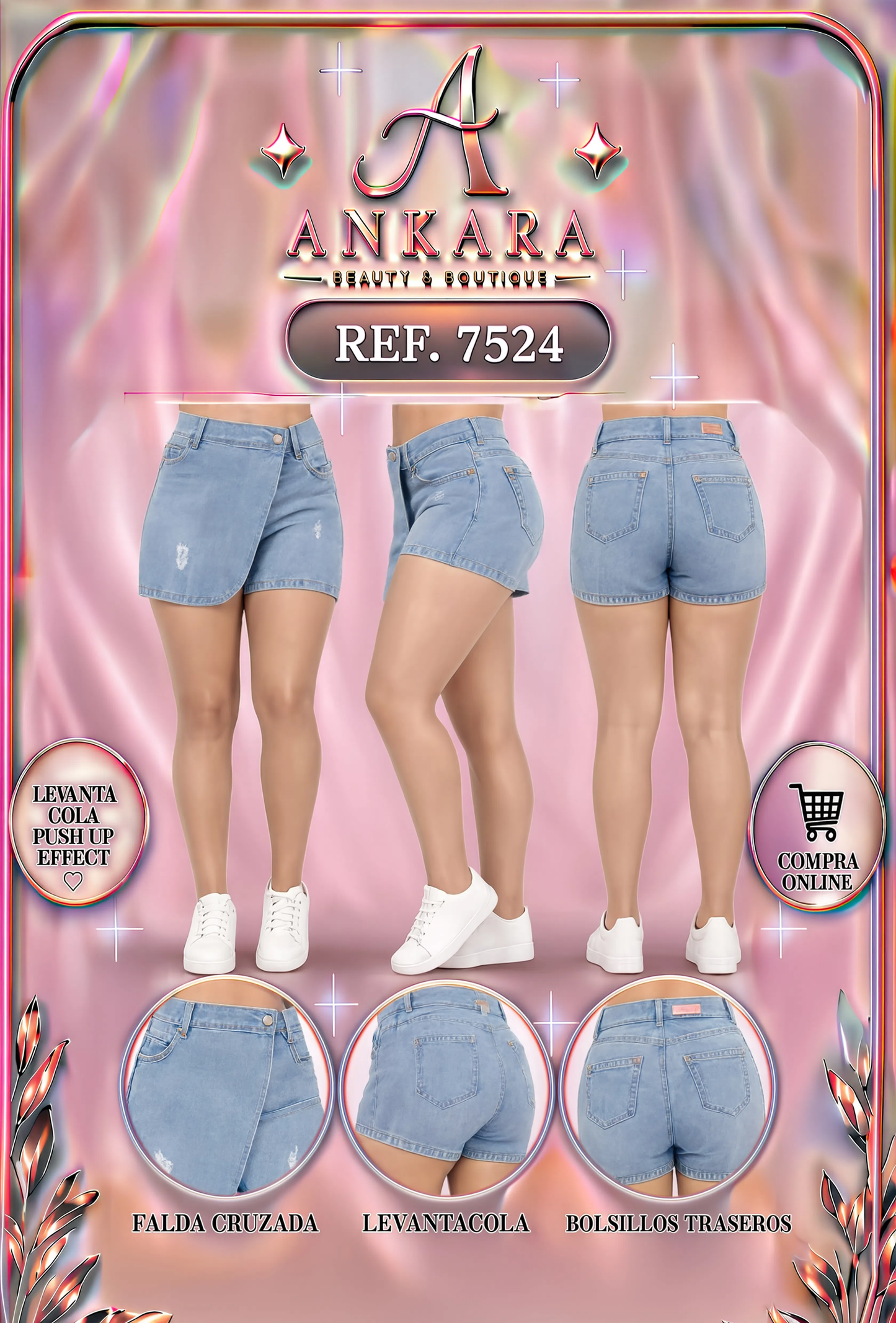 Falda Short Celeste REF 7524